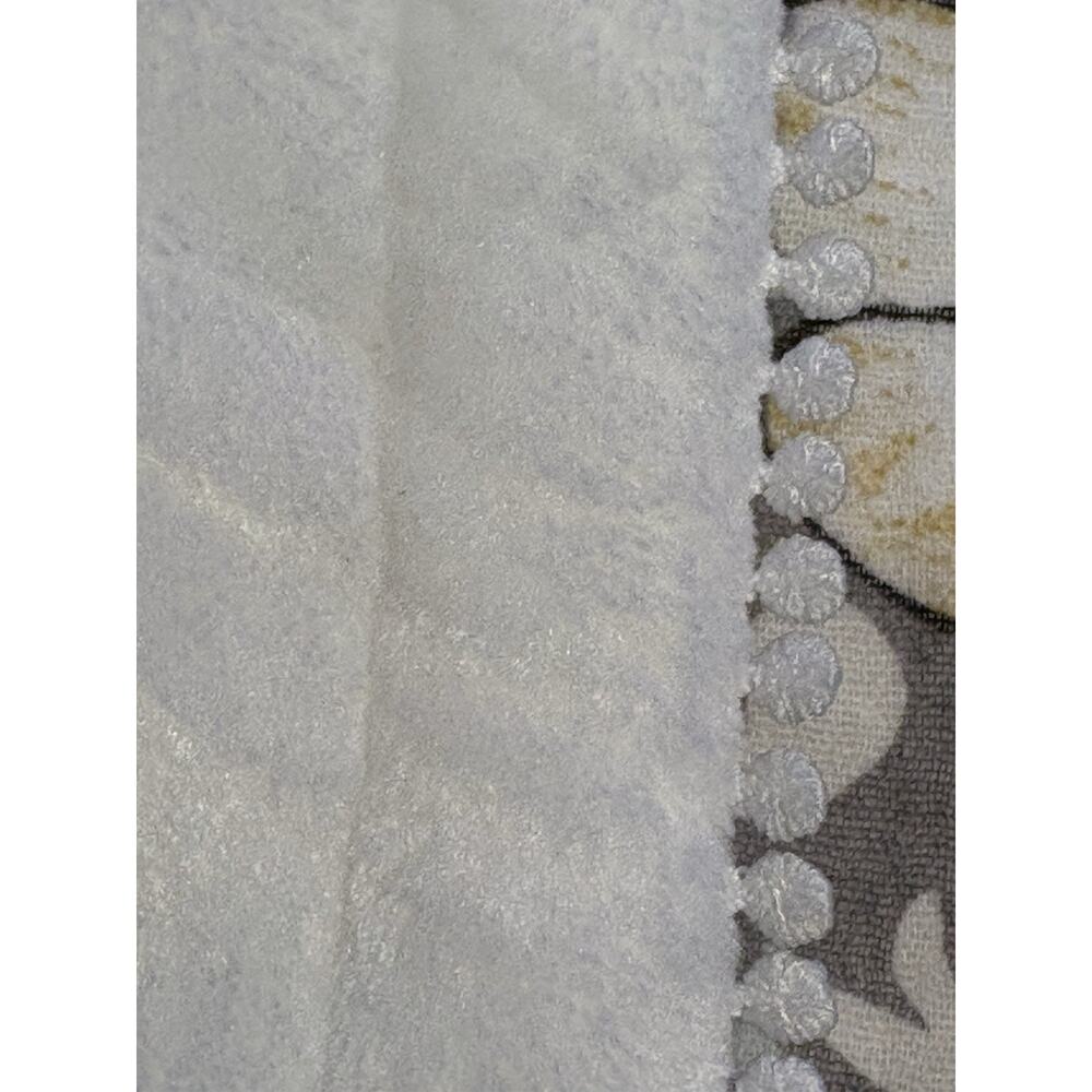 William Morris & Co Strawberry Thief Throw Blanket Cotton Gauze Fleece Grey NWT - Picture 5 of 13